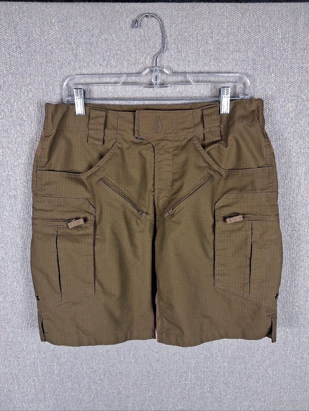 Tachuntfish Run & Gun Tactical Shorts Mens 32 Coyote Brown Ripstop Cargo Outdoor